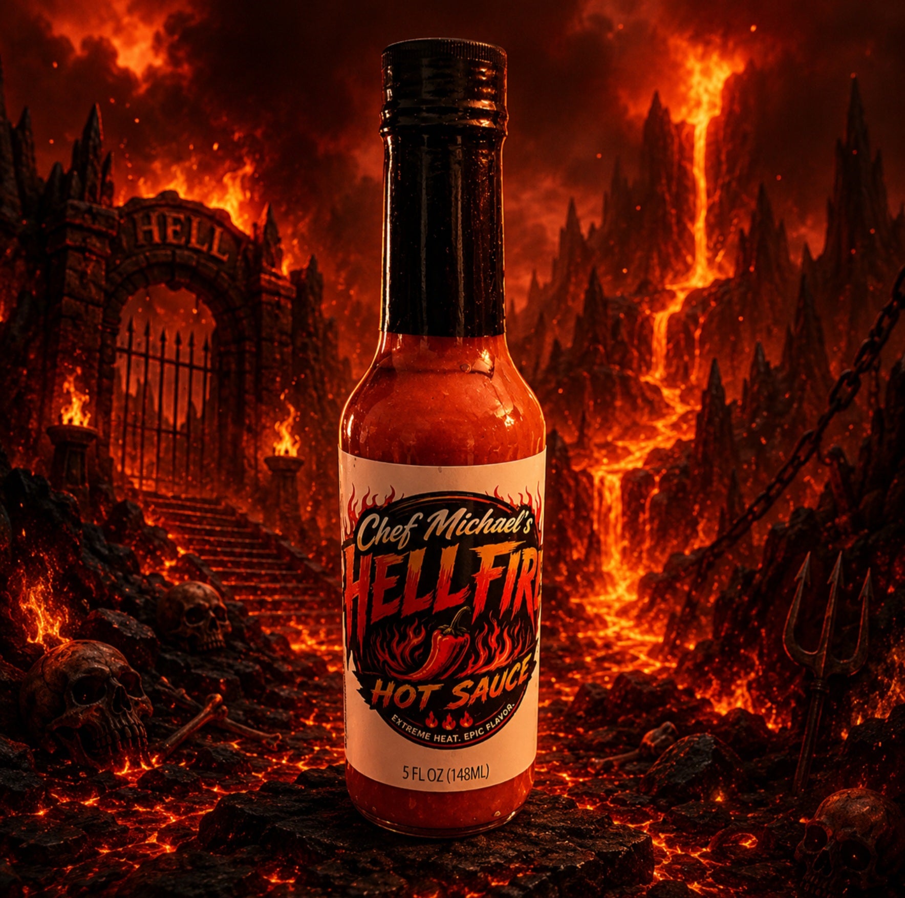Hell Fire Hot Sauce {Very Hot Version}